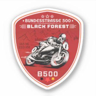 Sticker route fédérale 500, route allemande de la Forêt-No