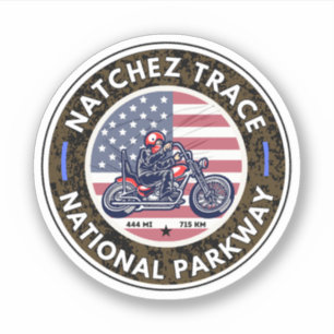 Sticker route natchez trace Mississippi Tennessee moto