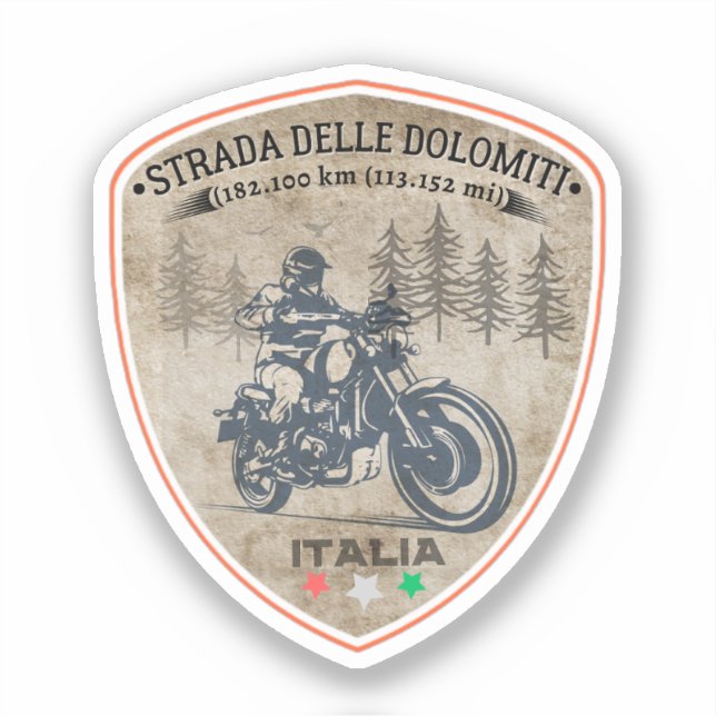 Sticker Route nationale 48 des Dolomites (Recto)