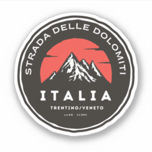 Sticker Route nationale 48 des Dolomites