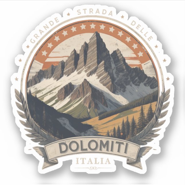 Sticker Route nationale 48 des Dolomites (Devant)