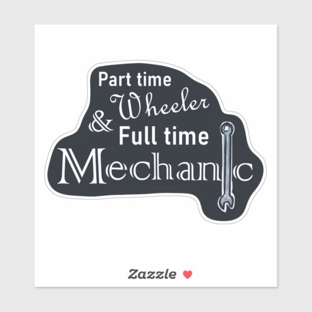 Sticker Routeur à temps partiel, mécanicien à temps plein (Feuille)