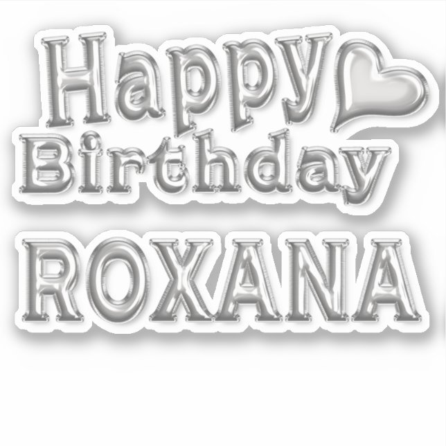 Sticker Roxana Happy Birthday (Devant)