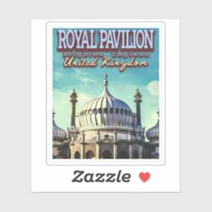 STICKER ROYAL PAVILION - BRIGHTON ANGLETERRE - ROYAUME-UNI
