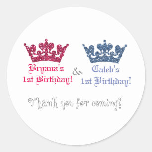 Sticker Royal Prince Princess de la Couronne bleue