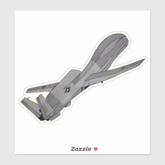 Sticker RQ-4 Global Hawk, drone de reconnaissance (Feuille)