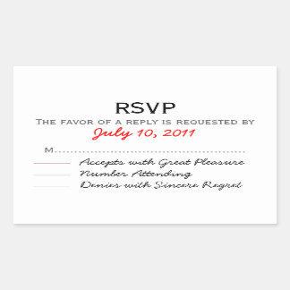Sticker RSVP de mariage