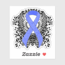 Ruban bleu avec ailes