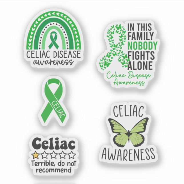 Sticker Ruban de sensibilisation aux maladies coeliaques,  (Devant)