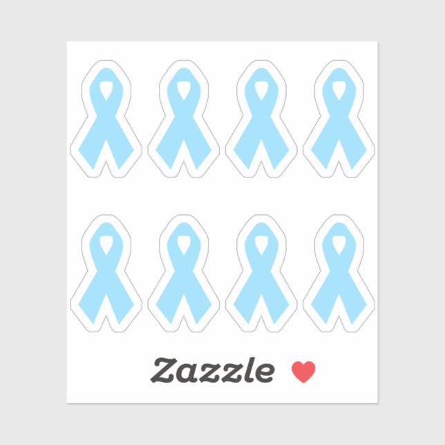 Sticker Ruban de sensibilisation bleu clair (Feuille)