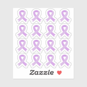 Sticker Ruban de sensibilisation violet Cancer général Épi