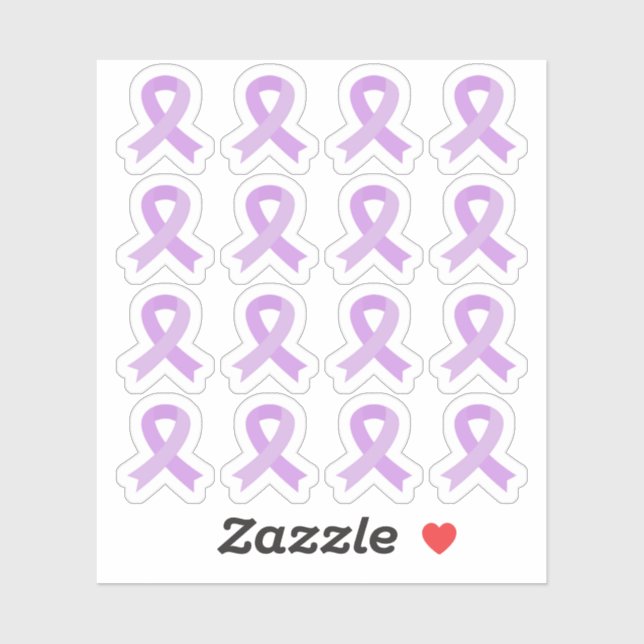 Sticker Ruban de sensibilisation violet Cancer général Épi (Feuille)