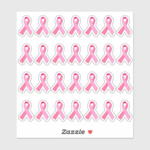 Sticker Ruban rose de sensibilisation au cancer du sein X 