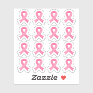 Sticker Rubans de sensibilisation au cancer du sein rose S