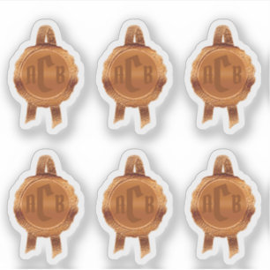 Sticker Rubans Faux Award/Certificat Seal (BronzeInitial)
