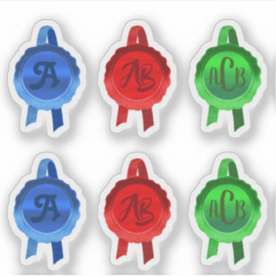 Sticker Rubans Faux Award/Certificat Seal (Initiales BRG)