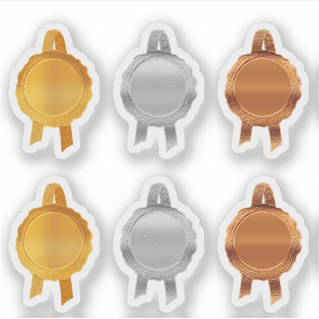 Sticker Rubans Faux Award/Certificat Seal (PlMetalAssort) (Devant)