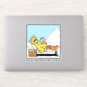 Sticker Rue Sésame Big Bird Relax Refresh Recharge
