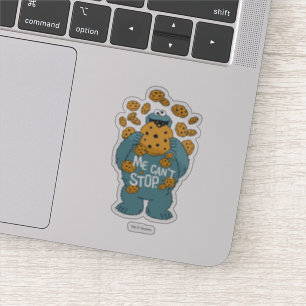 Sticker Rue Sésame Cookie Monster - Me Can't Stop