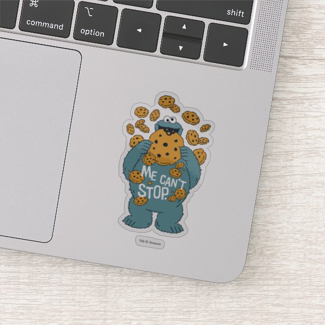 Sticker Rue Sésame | Cookie Monster - Me Can't Stop (Détail)