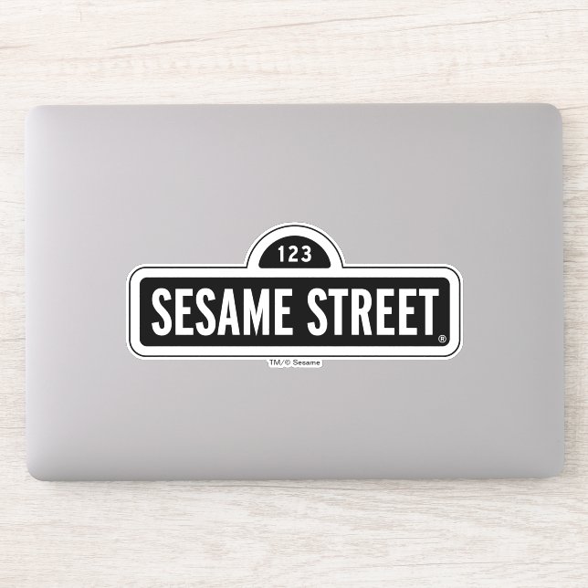 Sticker Rue Sésame | Logo B&W (Ordinateur)