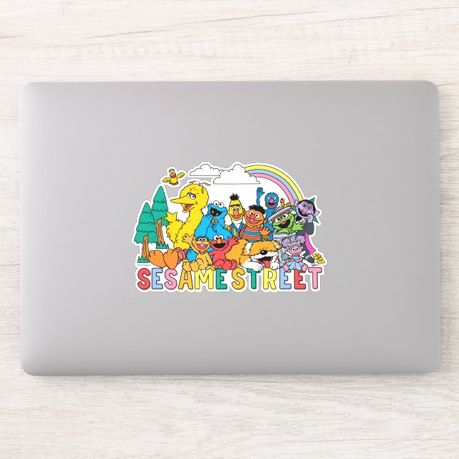 Sticker Rue Sésame | Rainbow Wave (Ordinateur)