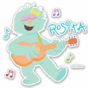 Sticker Rue Sésame Rosita Jouer de la guitare