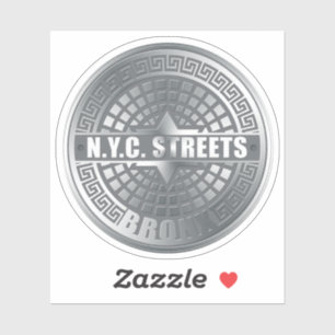 Sticker Rues NYC Bronx Manhole Cover