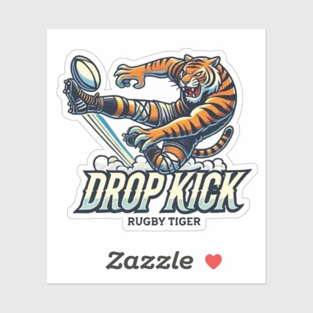 Sticker Rugby Tiger Poignée (Feuille)