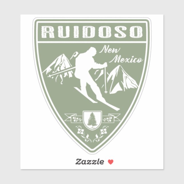 Sticker Ruidoso Nouveau-Mexique (Feuille)