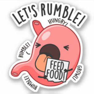 Sticker Rumble Funny Stomach Puns