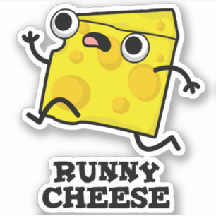 Sticker Runny Cheese Funny Food Pun