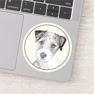 Sticker Russell Terrier Peinture rugueuse - Art Chien orig
