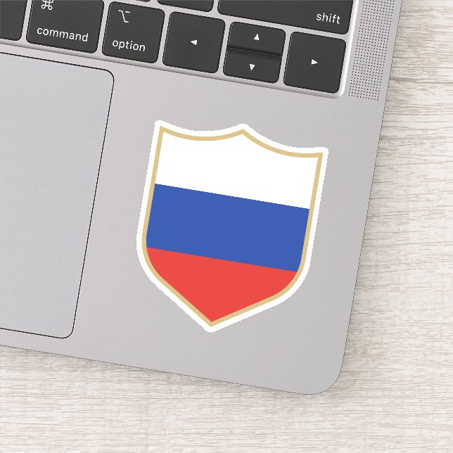 Sticker Russie Drapeau Emblème Voyage patriotique (Détail)