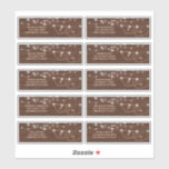 Sticker Rustic Wood Hearts Nom et adresse Mariage Étiquett<br><div class="desc">Étiquettes d'enveloppe mariage de grange avec un arrière - plan rustique en bois,  deux coeurs sculptés,  vos initiales,  le nom et l'adresse des invités.</div>