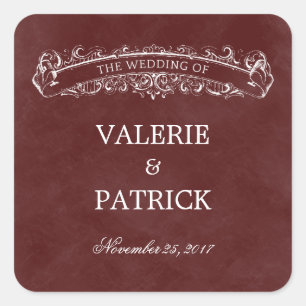 Sticker Rustique Chic Favoriser / Sceau d'envelopp