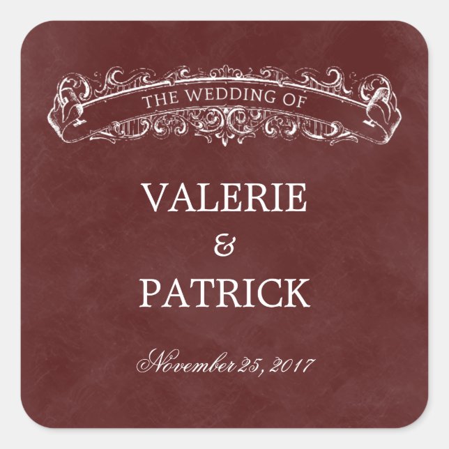 Sticker Rustique Chic Favoriser / Sceau d'envelopp (Devant)