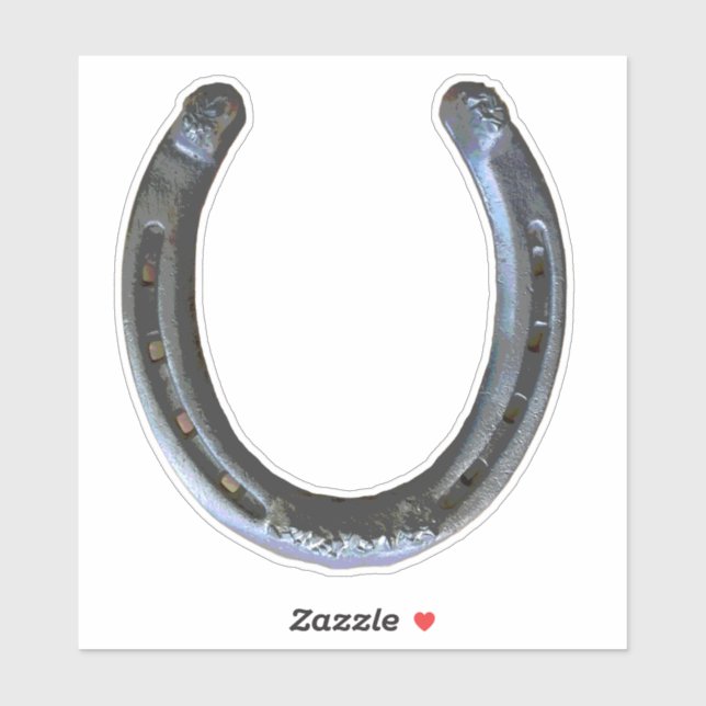 Sticker Rustique Western Lucky Horseshoe (Feuille)