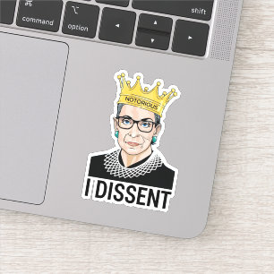 Sticker Ruth Bader Ginsburg, célèbre RBG, je ne suis pas