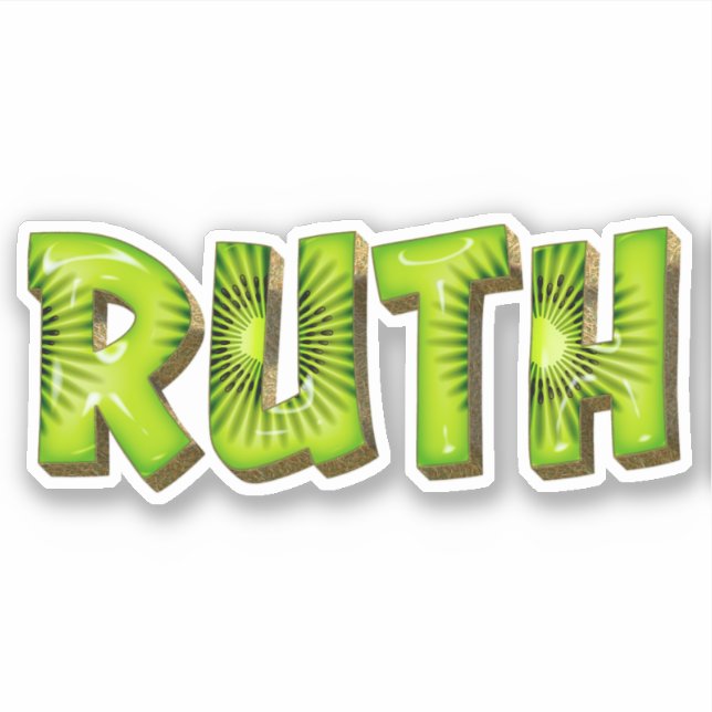 Sticker Ruth Name Kiwi Design (Devant)