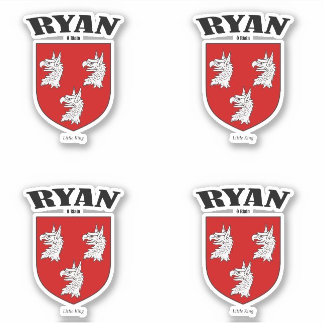 Sticker Ryan Crest Traduction et signification irlandaises (Devant)