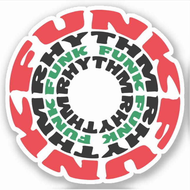 Sticker Rythme funk Funk Rhythme funk (Devant)