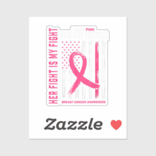 Sticker Sa Lutte Est Ma Lutte Je Porte Pink Sister Breast 