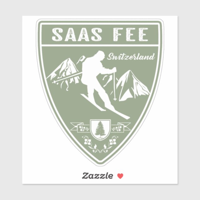 Sticker Saas Fee Suisse (Feuille)