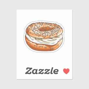 Sticker Sac à bagel de dessin animé