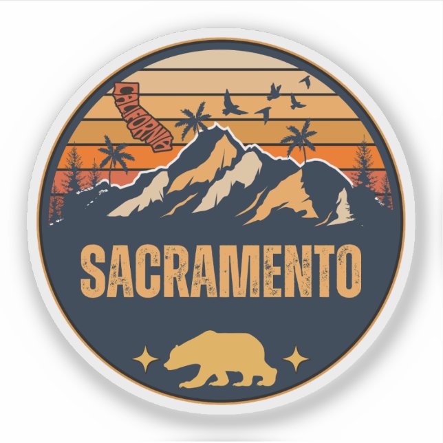 Sticker Sacramento, Californie (Devant)