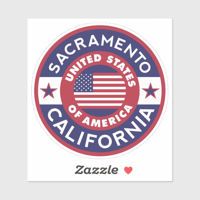 Sticker SACRAMENTO, Californie (Feuille)