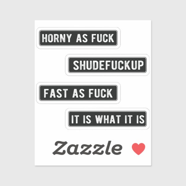 Sticker Sacs-autocollants pour casque amusant (noir) (Feuille)