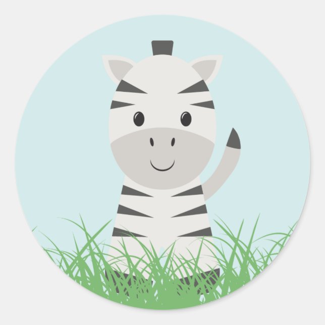 Sticker Safari Animaux - Zebra (Devant)