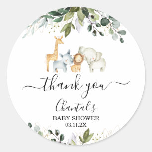 Sticker Safari Foliage Baby shower Favoriser